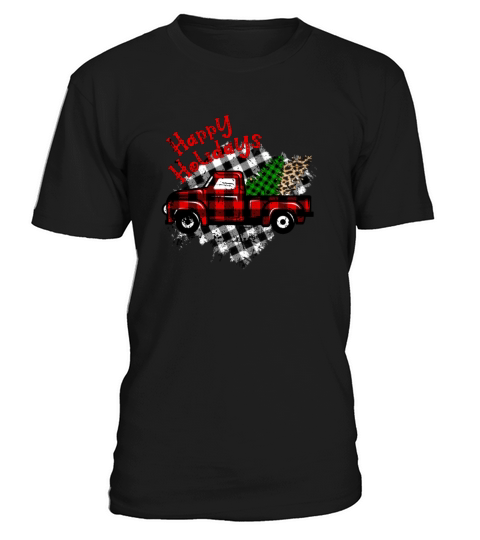 Xmas Christmas Happy Holidays Truck T-Shirt Unisex