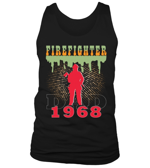 1968 vintage fireman birthday firefighter Tank Top Unisex