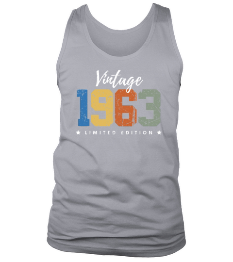 60 Years Vintage 1963 Retro 60th Birthday Tank Top Unisex