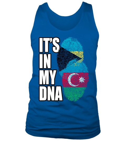 Azerbaijani And Bahamian Mix Heritage DNA Flag Tank Top Unisex
