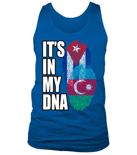 Azerbaijani And Cuban Mix Heritage DNA Flag Tank Top Unisex