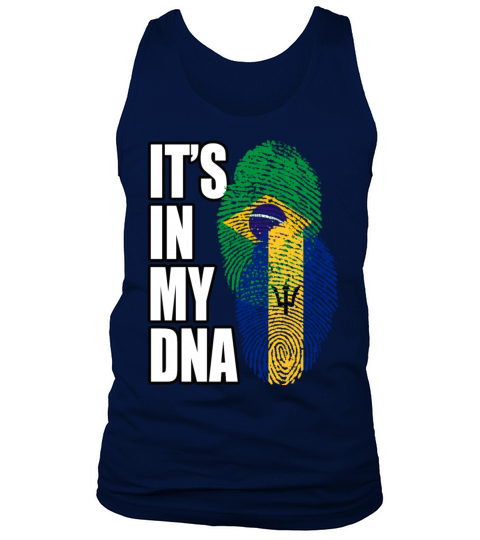 Barbadian And Brazilian Mix Heritage DNA Flag Tank Top Unisex