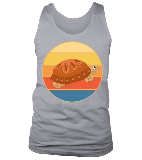 Cute Turtle Vintage Retro Sunset Marine Animal Tank Top Unisex