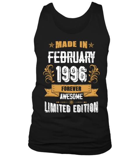 February 1996 Vintage Birthday Present Tank Top Unisex