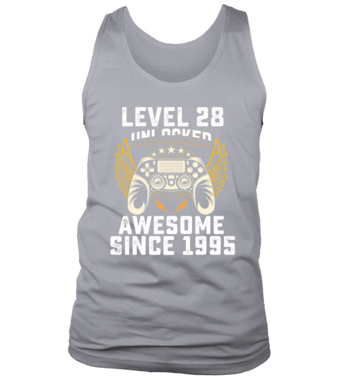 Gaming Level 28 Unlocked Awesome Since 1995 Tank Top Unisex