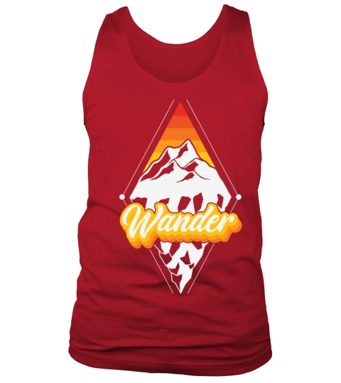 hiking wander mountains nature camping Tank Top Unisex