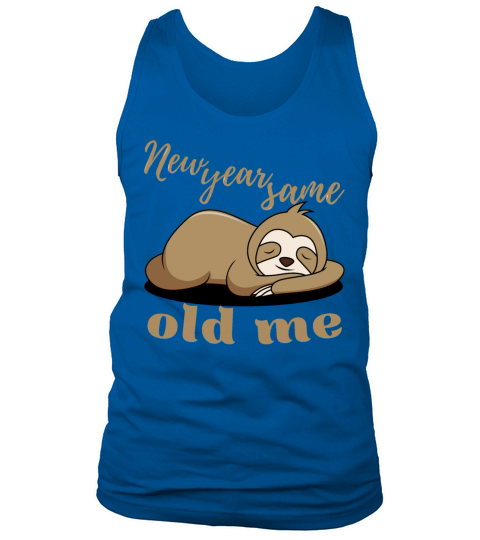 New Year Same Old Me Lazy Sloth Uglu Christmas Tank Top Unisex