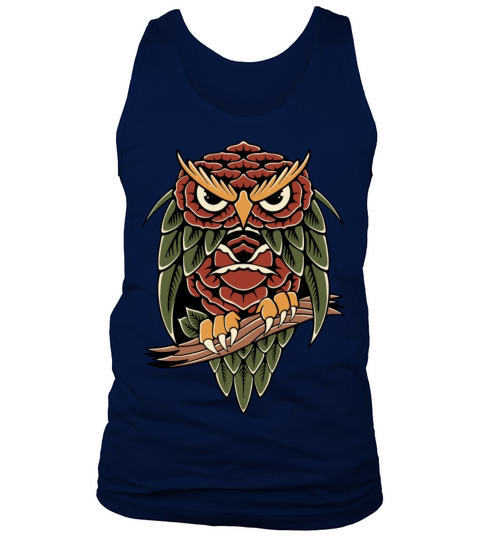 Owl Flower Tank Top Unisex