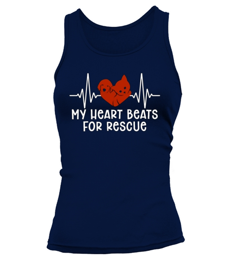 Animal Rescue My Heart Beats Foster Animal Rescuer Tank top Woman