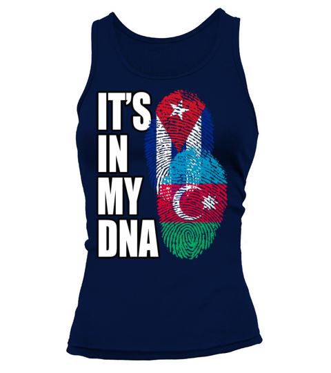 Azerbaijani And Cuban Mix Heritage DNA Flag Tank top Woman