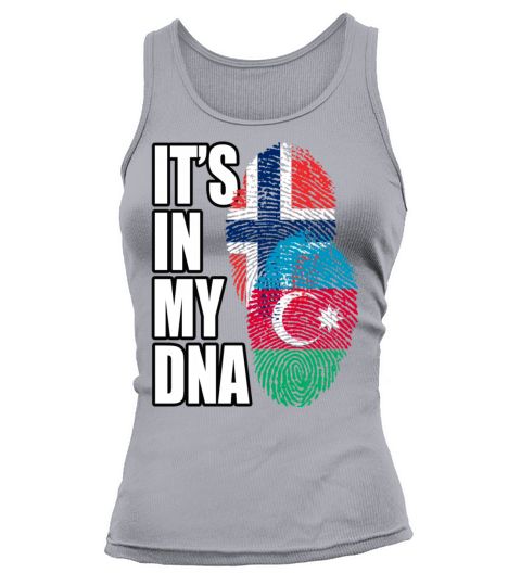 Azerbaijani And Norwegian Mix Heritage DNA Flag Tank top Woman