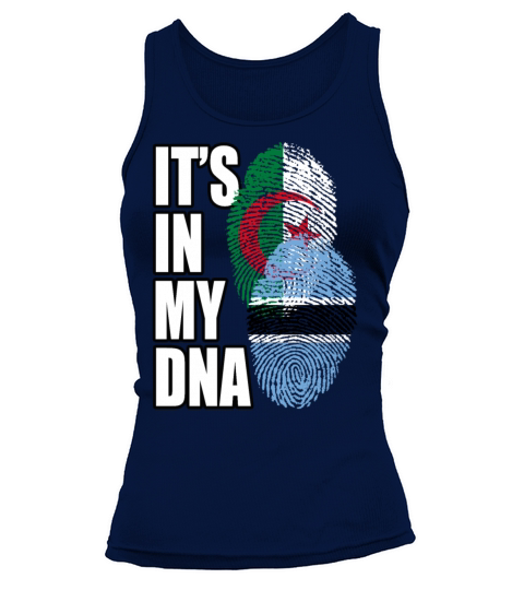 Botswana And Algerian Mix Heritage DNA Flag Tank top Woman