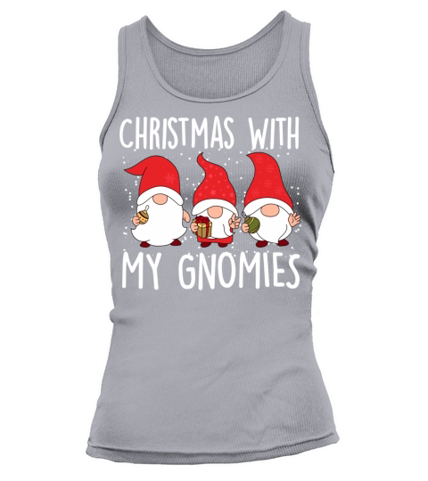 Christmas With My Gnomies Cute Gnomes Funny Tank top Woman