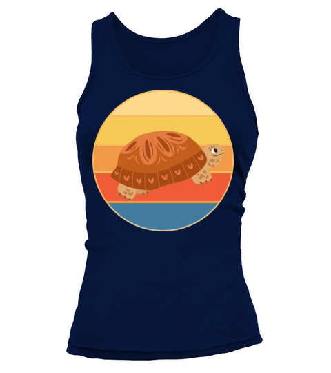 Cute Turtle Vintage Retro Sunset Marine Animal Tank top Woman