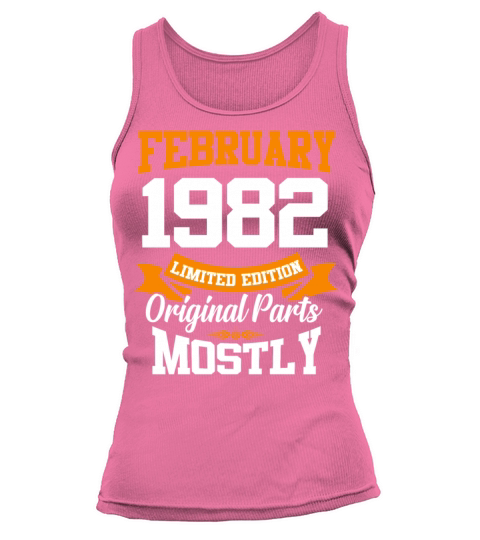 February 1982 Vintage Birthday Present Tank top Woman
