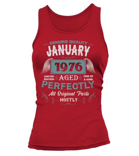 January 1976 Vintage Birthday Present Tank top Woman
