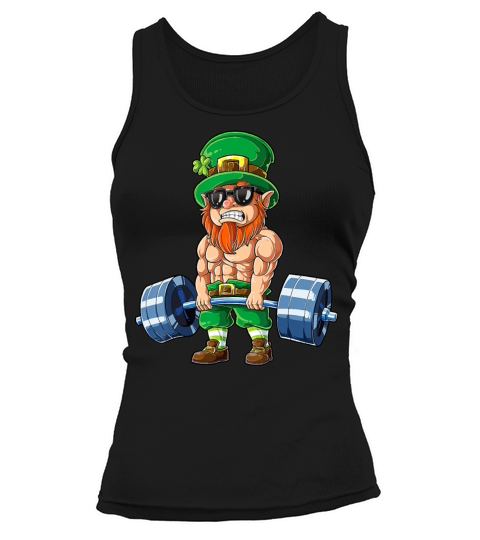 Leprechaun St Patricks Day Weightlifting Deadlift Tank top Woman
