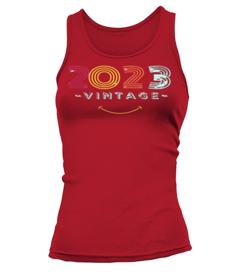 Neon Rainbow Retro 2023 NewYear Vintage Tank top Woman