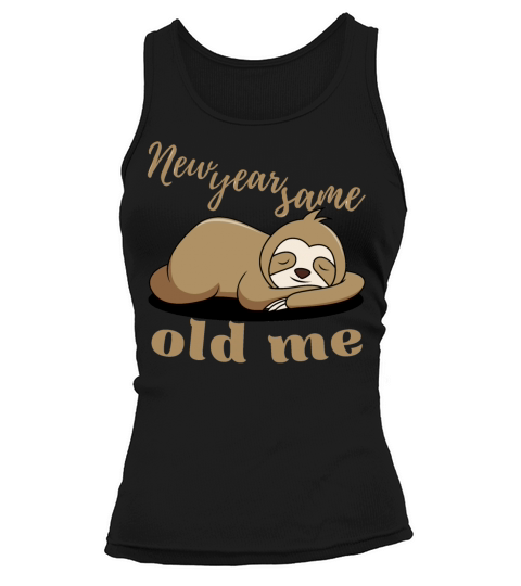 New Year Same Old Me Lazy Sloth Uglu Christmas Tank top Woman