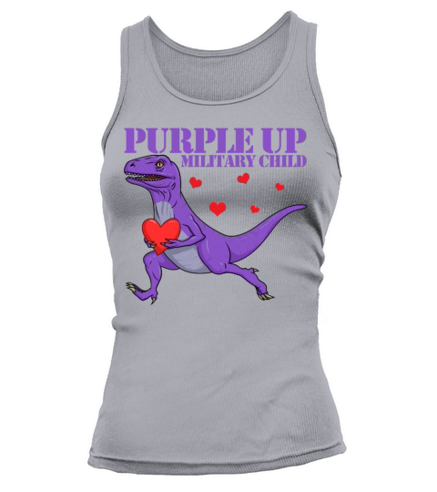 Purple Up Military Child Raptor Dinosaur Boys Tank top Woman