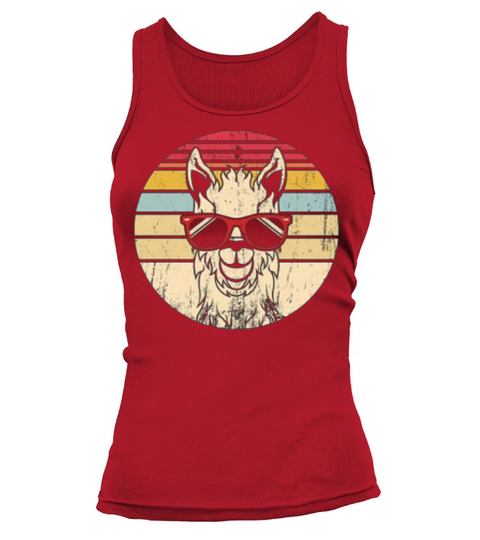 Vintage Llama Retro Colorful Alpaca Tank top Woman