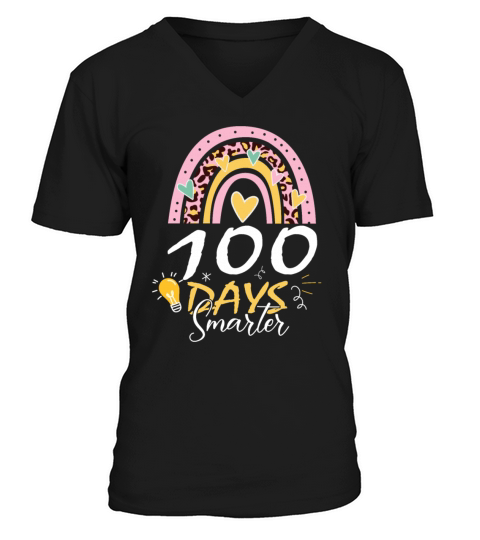 100 Days Of School Design for Kindergarten Teacher V-Neck T-shirt