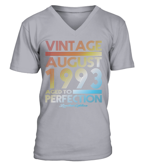30th birthday vintage august 1993 limited edition V-Neck T-shirt