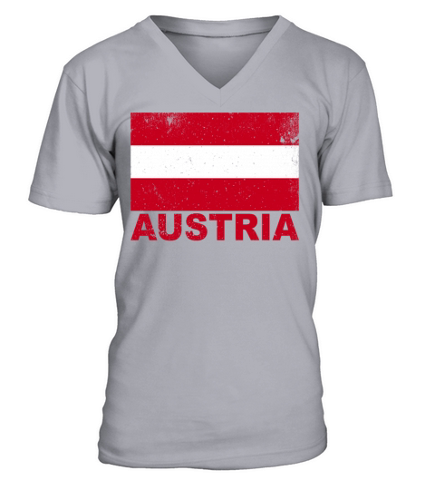 Austria Flag Vintage Austrian Nationality Origin T V-Neck T-shirt