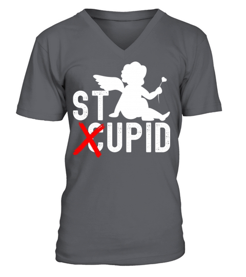 Funny Cupid is stupid V-Neck T-shirt