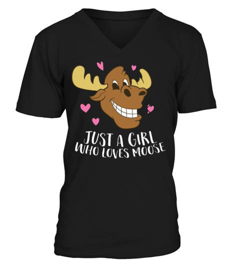 Funny Just A Teacher Who Loves Moose V-Neck T-shirt