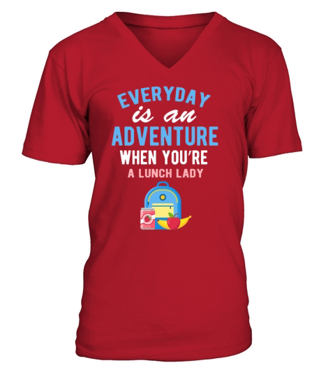 Funny Quote Lunch-Lady Holiday School Cafeteria Wo V-Neck T-shirt