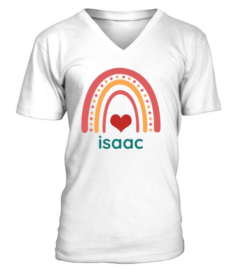 isaac Vintage Boho Rainbow V-Neck T-shirt