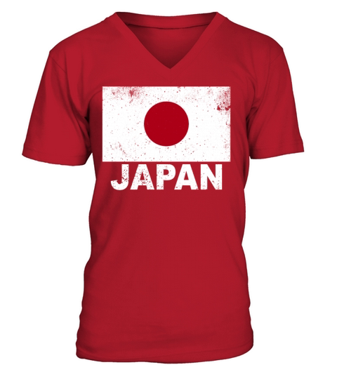 Japan Flag Vintage Japanese Origin Nationality Tra V-Neck T-shirt
