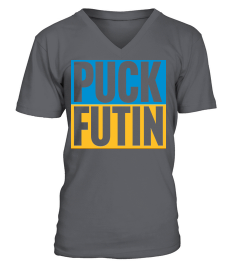 puck futin logo design V-Neck T-shirt