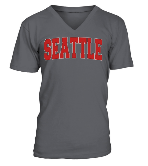 Seattle Wa Washington Varsity Style Usa Vintage Sp V-Neck T-shirt