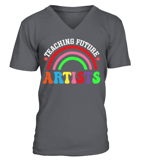 Teaching Future Artists Back to School Teachers V-Neck T-shirt