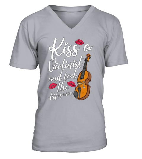 Violin Kiss A Violinist And Music Note Violinist V-Neck T-shirt
