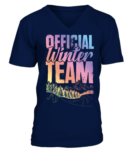 winter team V-Neck T-shirt