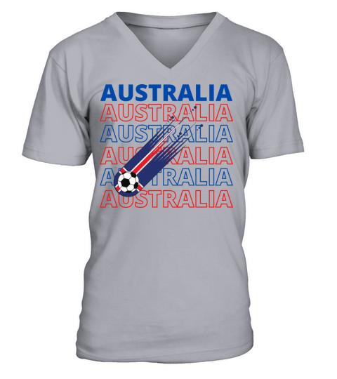 World Australia Soccer Vintage V-Neck T-shirt