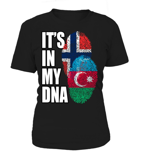 Azerbaijani And Norwegian Mix Heritage DNA Flag Women's T-Shirt