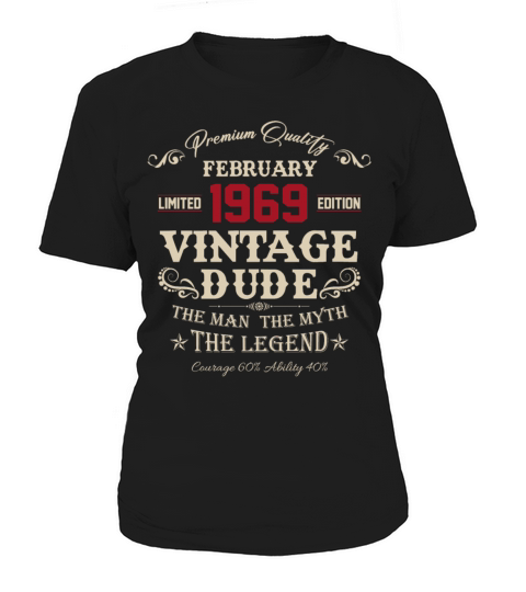 February 1969 Vintage Birthday Present Women's T-Shirt