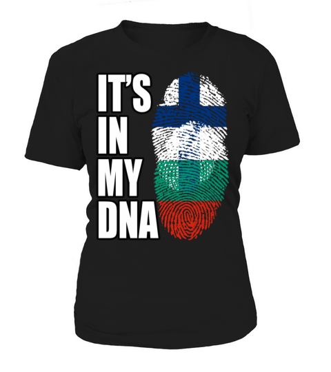 Finland And Bulgarian Mix Heritage DNA Flag Women's T-Shirt