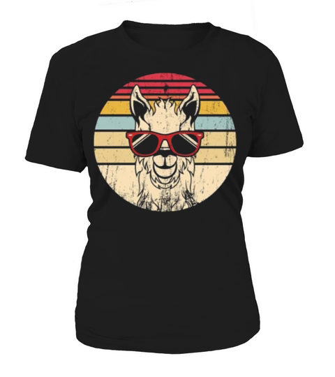 Vintage Llama Retro Colorful Alpaca Women's T-Shirt