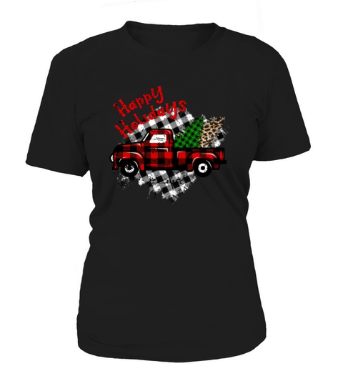 Xmas Christmas Happy Holidays Truck Women's T-Shirt
