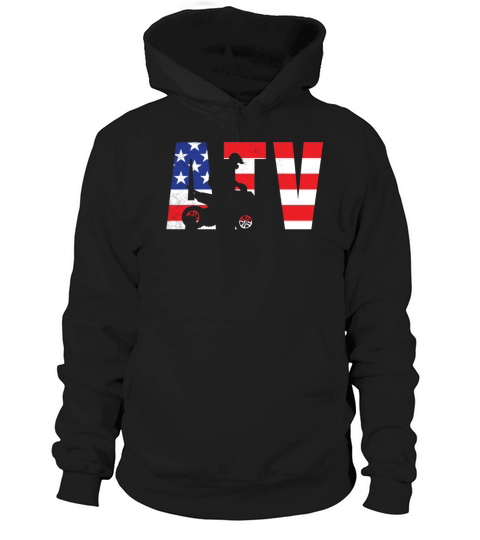 all terrain vehicles American flag patriotic art w Hoodie Unisex