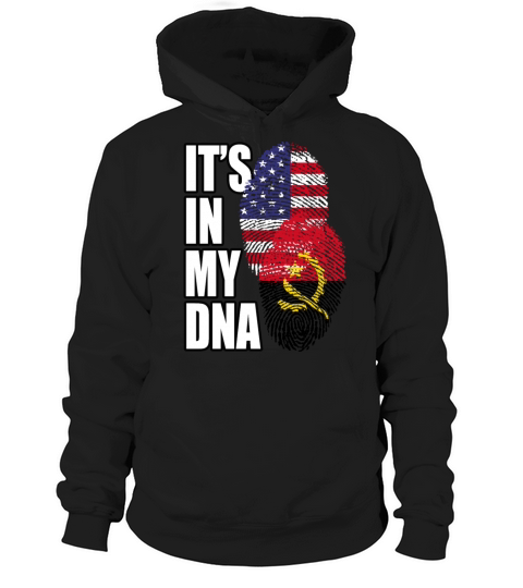 Angolan And American Mix Heritage DNA Flag Hoodie Unisex