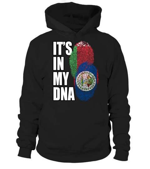 Belizean And Belarusian Mix Heritage DNA Flag Hoodie Unisex
