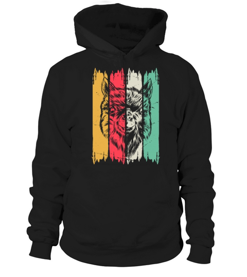 Llama Head Retro Llama Farmers - Vintage Llamas Ll Hoodie Unisex