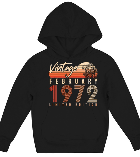 1972 February Limited Vintage Kids Hoodie