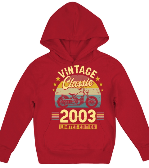 2003 20 Years Old Vintage 20th Birthday Kids Hoodie